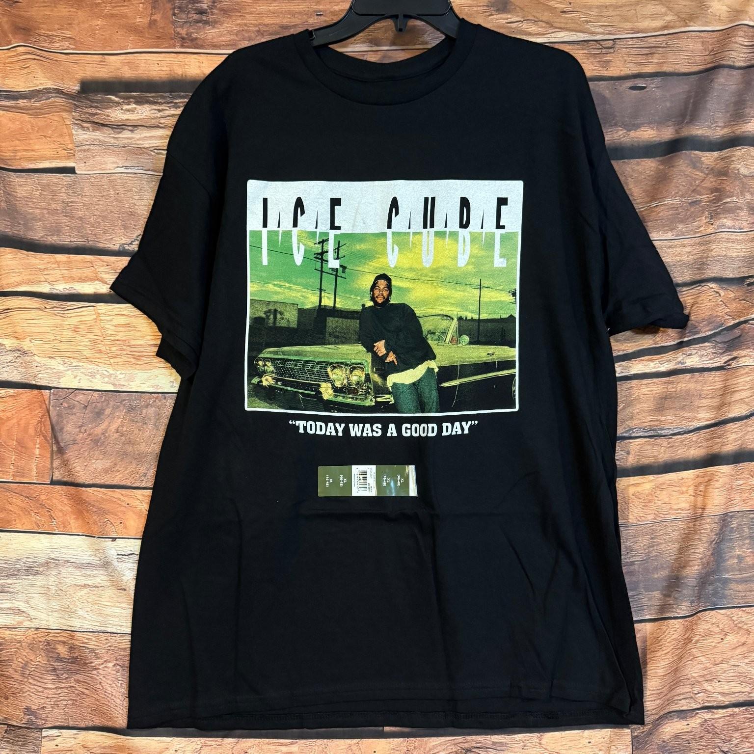 Ice Cube Men s Black XL 100% Cotton Graphic Crew Neck Tee Hip Hop Unisex T-Shirt XXXL