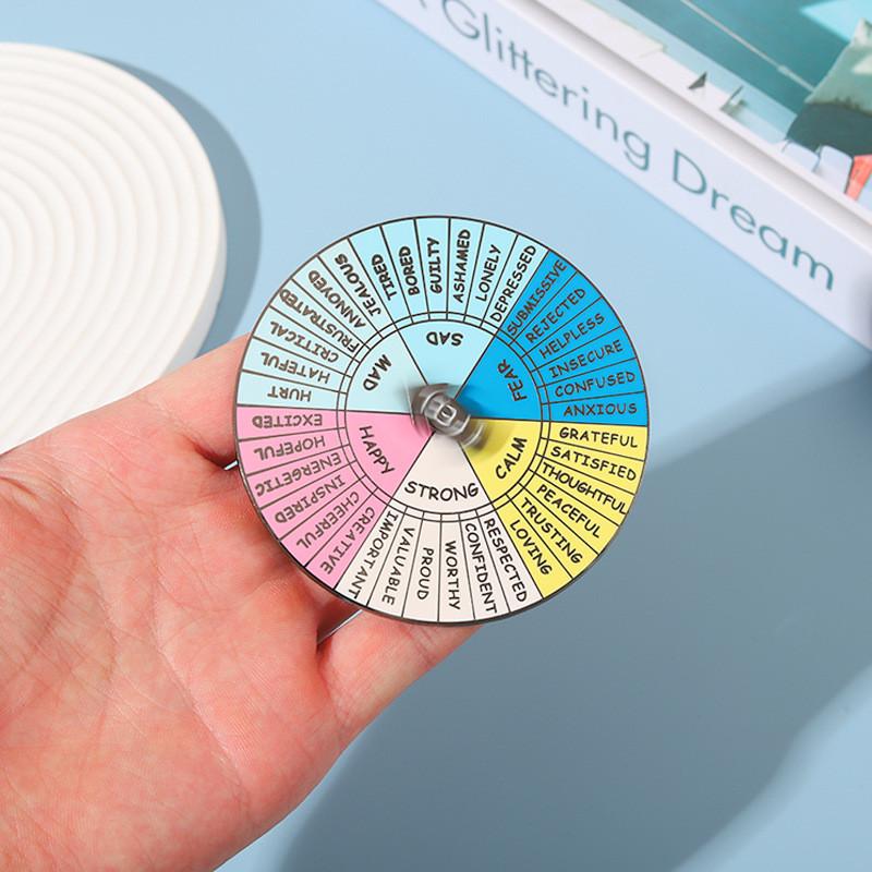 Unique Geometric Round Pin Brooch Modern Enamel Metal Badge For Stylish Accessories