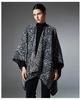 Plus Size Zebra Print Shawl: European/American Autumn/Winter Women's Mid-Length Jacket