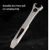 Tytanowy brelok EDC, łom, otwieracz do butelek, kompaktowy rozmiar, klucz koniczynka EDC, śrubokręt, multitool, multitool
