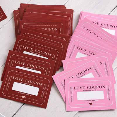 Scratch-Off Love Coupons, 20 Pieces, Diy Valentine'S Day Love Coupons, Creative Birthday Gifts For Boyfriends