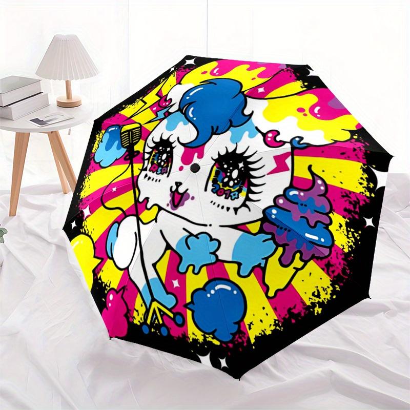 1pc Skull Pop ArtAutomatic Open/close, All-Season Portable Folding Umbrella for Friends, Travel, Everyday, Events - Compact Parasol, Outdoor
