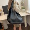 Retro Handmade Big Beach Tote Bag High Capacity Shoulder Solid Color Multifunction Handbags for Ladies