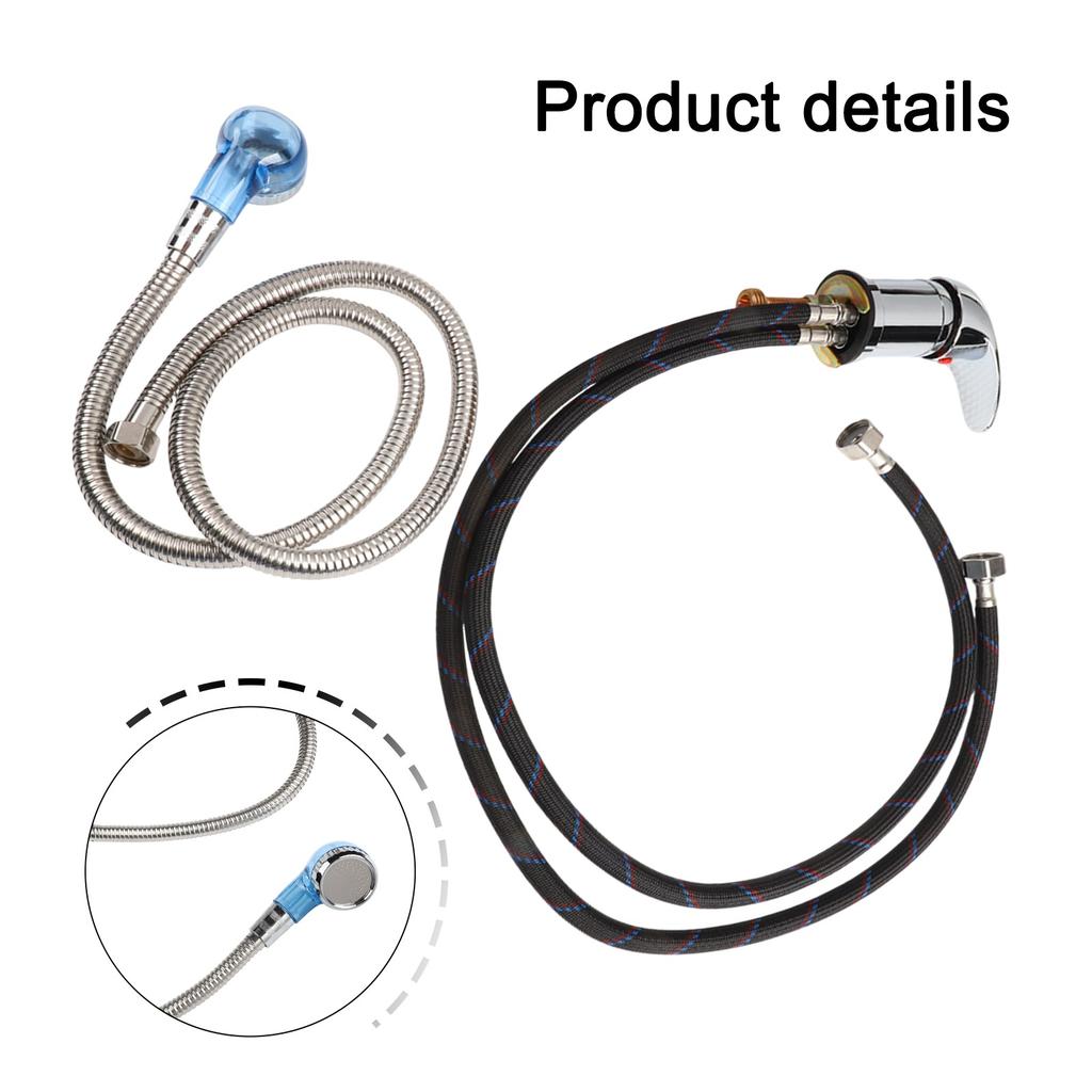 Shampoo Bed Faucet with Sprayer Hose for Barber Shop Bathtub Sink Faucet Zinc Alloy Leak Proof Valve Core Build