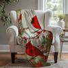 1pc Cardinal Blanket - Bird Theme Decor Soft Flannel Throw Blanket All Seasons for Sofa Bed Camping
