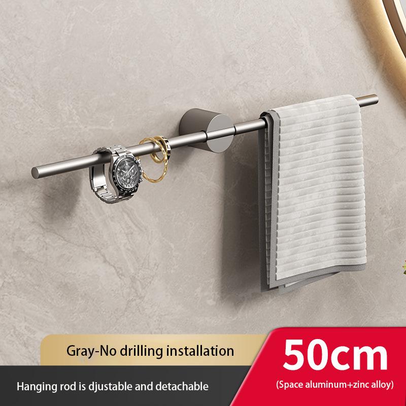 

Вешалка для полотенец для ванной комнаты, держатель для полотенец, клейкий, высококачественный, настенный, алюминиевый, без сверления, вешалка для полотенец, аксессуары для ванной комнаты