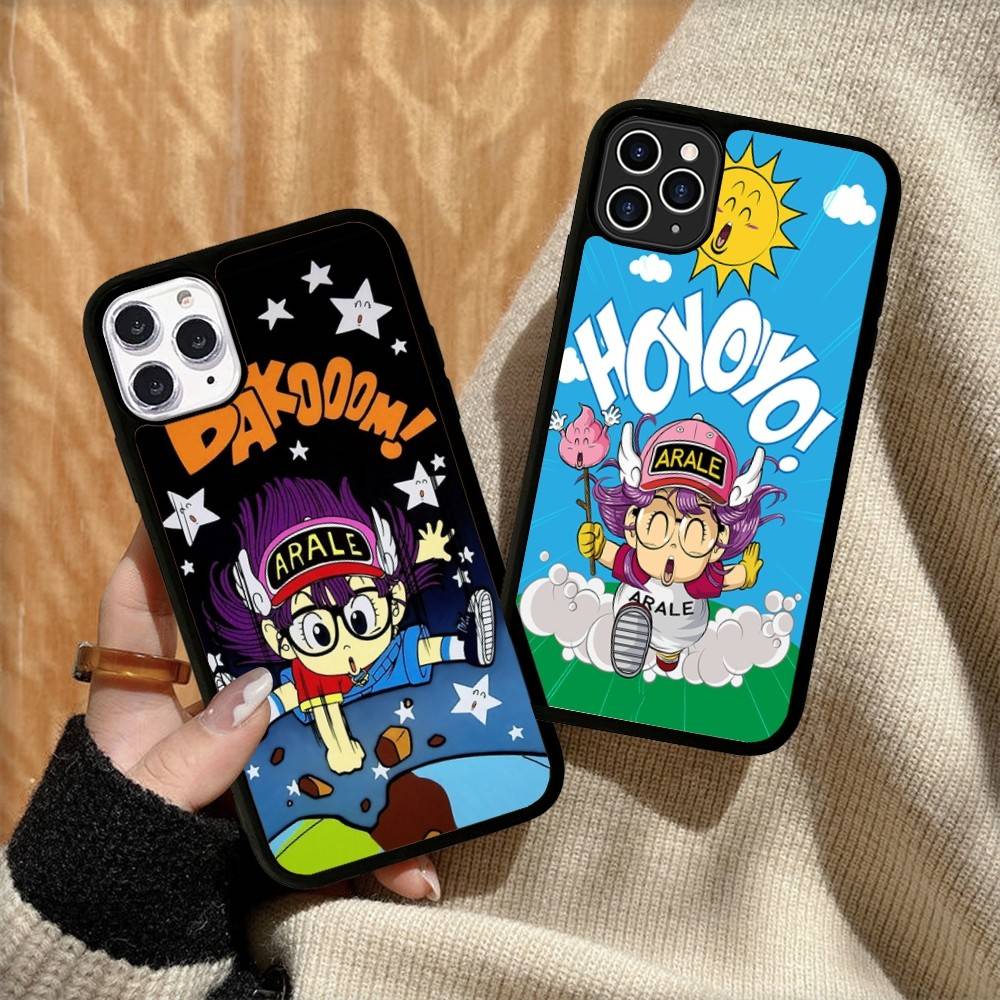 Cartoon Dr Slump Arale Phone Case For Iphone 11 12 13 14 15 Pro Max 17 16 Plus Hard PC+TPU Back Cover