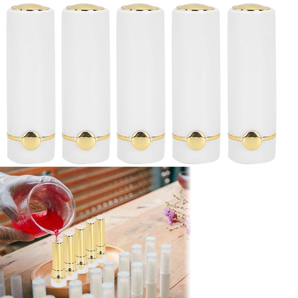 5 ks Bílý Přenosný DIY Prázdný Tuba na Rtěnku Láhev na Rtěnku Nádobka Kosmetický Nástroj