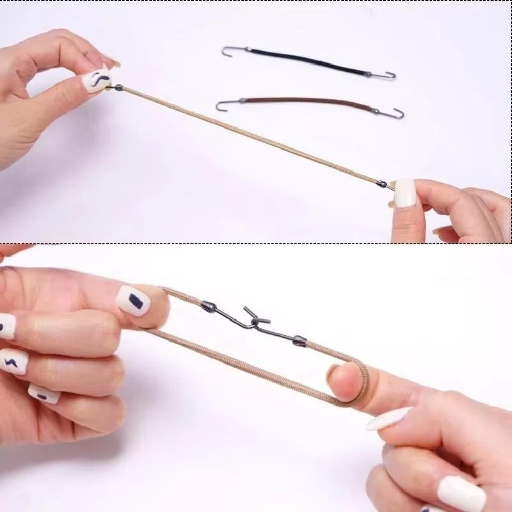 5/10Pcs High Elastic Design Ponytail Hair Bands Double Hooks Hair Bands  Dance Hairstyle