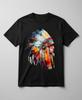 Watercolor Native American Chief Headdress T-Shirt - Indigenous Pride Tee