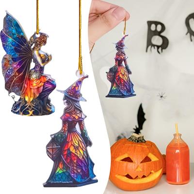 Halloween Witch Pendant Car Hangings Halloween Christmas Tree Hangings Gorgeous Witch Pendant Ornaments Interior Decor Wholesale