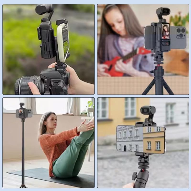 Portable Smartphone Teleprompter Bracket for POCKET 3, Adjustable Angle Support Stand for Smooth Video Recording