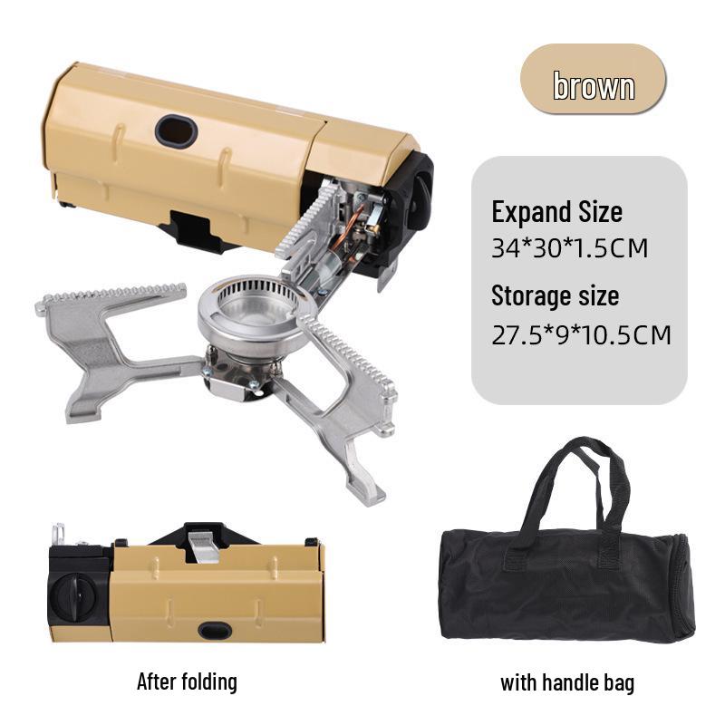 Ultralight Portable Outdoor Gas Stove: Windproof, High-Power Foldable Camping and BBQ Cookware