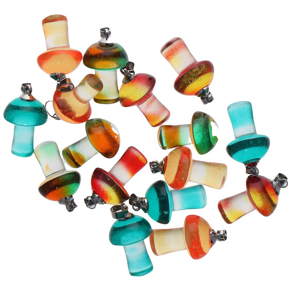 

Стеклянные подвески из натурального камня 25 мм * 15 мм, милые подвески в форме гриба, стеклянные подвески, поделки своими руками