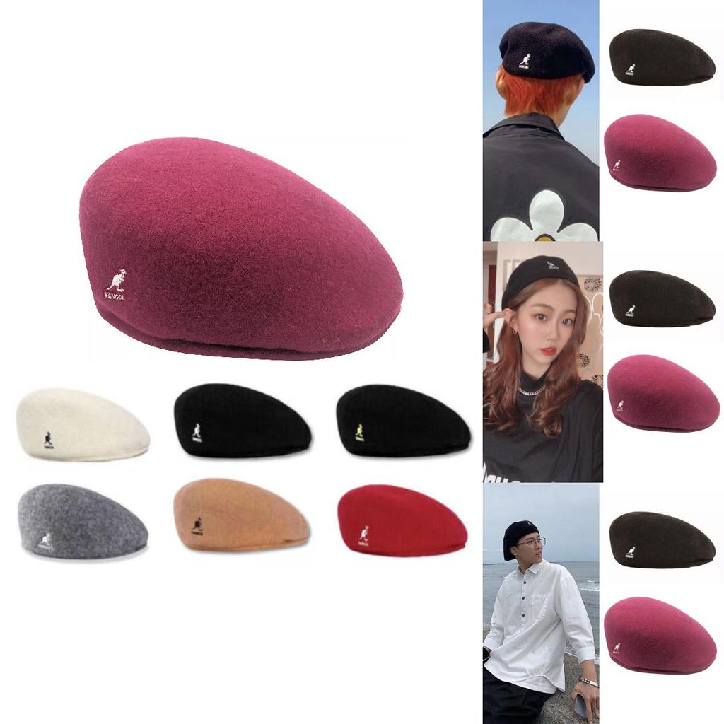 Kangol Woll-Barett Hut Modischer Trendiger Stil mit Kurzer Krempe für Alle Jahreszeiten
