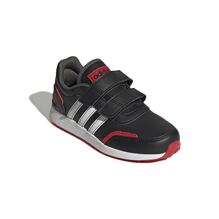 Adidas Neo Vs Switch 3 Synthetic Leather Comfortable Non-Slip Wear-Resistant Low-Top Kids Skate Shoes Kids Skate Shoes Black Red GZ1951