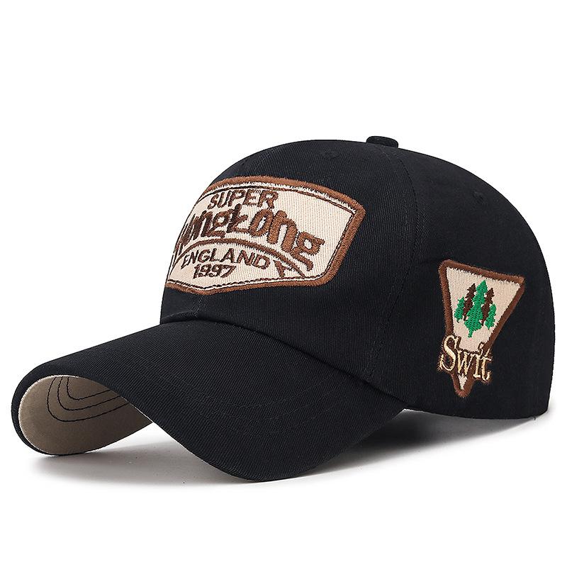 

Unisex Youth Embroidered Applique Baseball Cap for Outdoor Sports and Fashion Adjustable чёрный