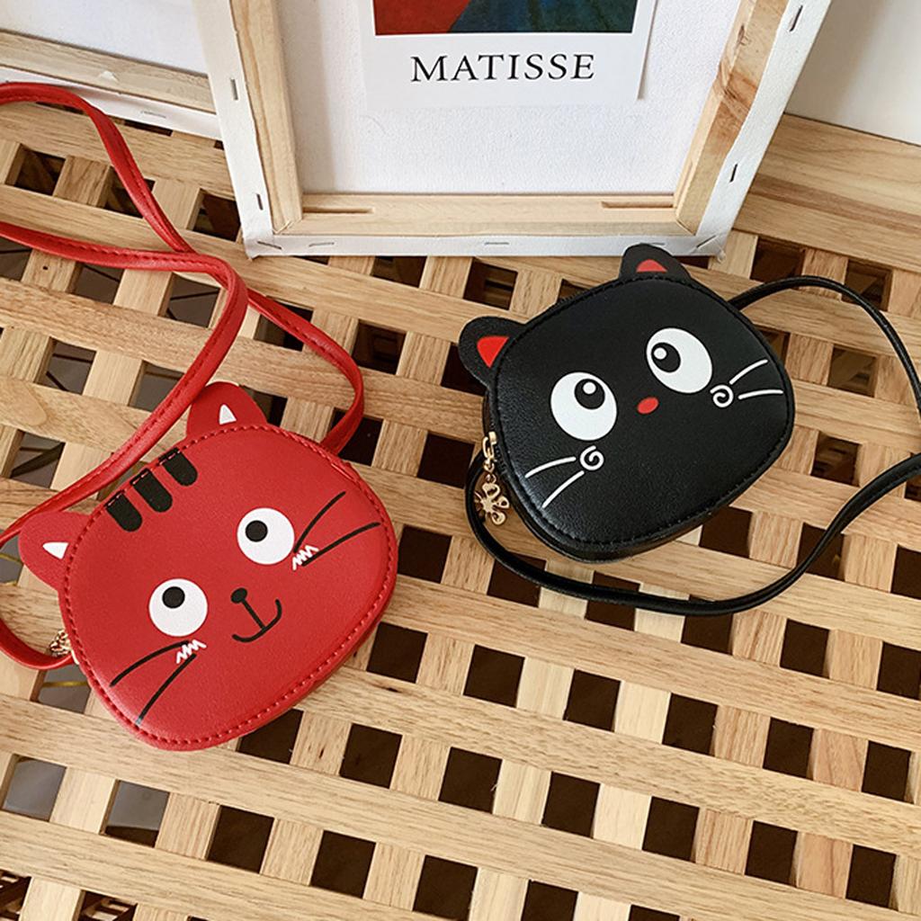 Kreslená detská taška Módna roztomilá mačacia crossbody taška Peňaženka na mince Krásne ručné tašky pre chlapcov a dievčatá Mini tašky cez rameno