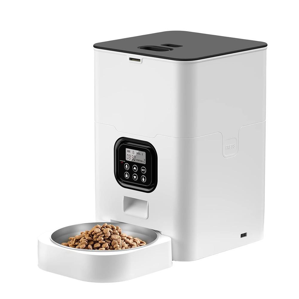 4L Automatic Wifi Button Pet Feeder Timed Auto Dog Feeders For Pets Dry Food Dispenser Cats Stainless Steel Bowl Pet Supplies
