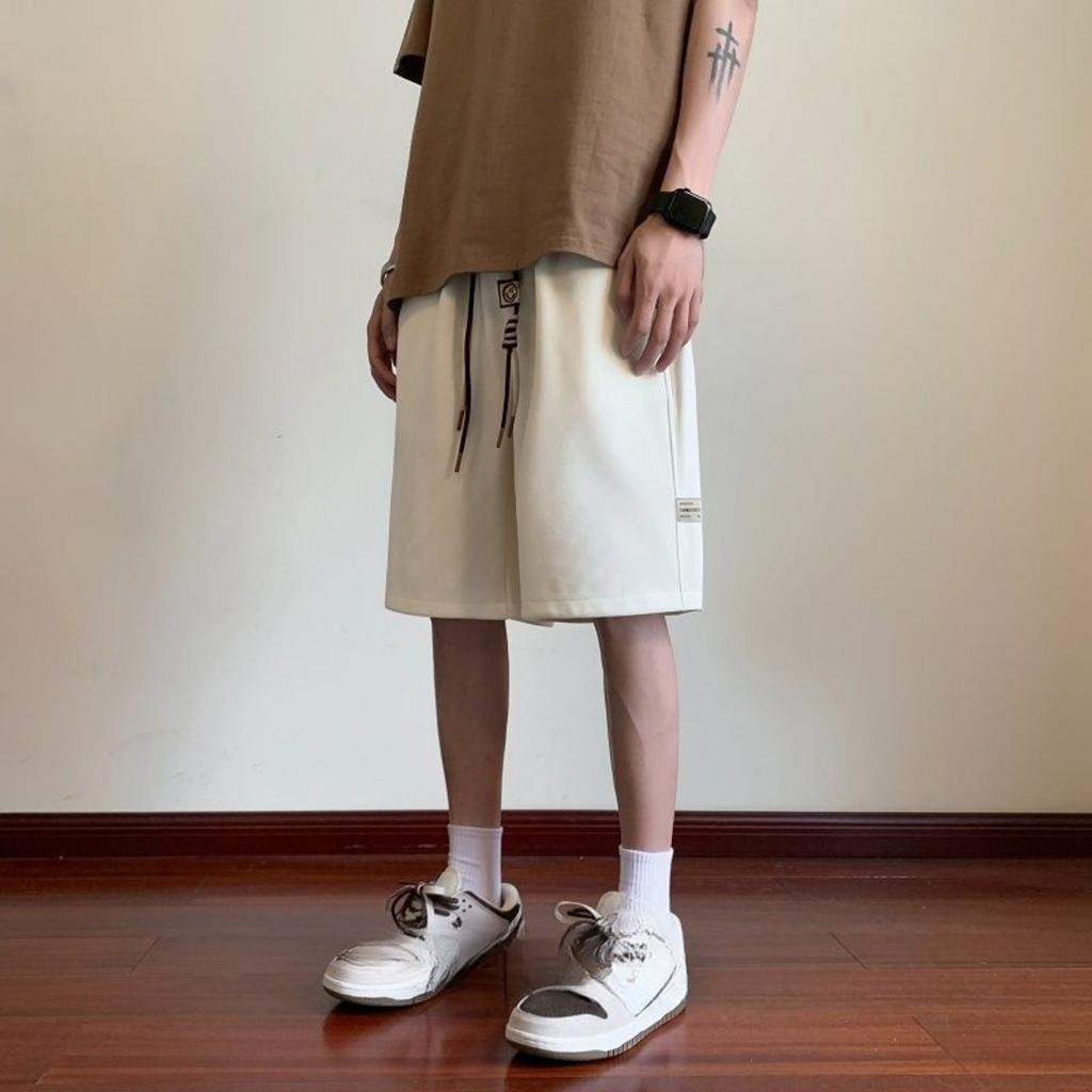 Waffle Shorts for Men In Summer, Thin, Trendy, Loose Fit, Plus Size, Mid Length, American Style, Sporty, Men's Casual Five Quarter Pants