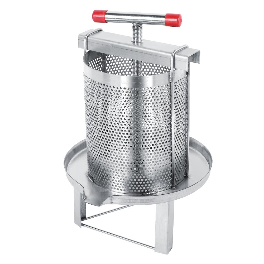 Stainless Steel Household Manual Honey Presser Wax Press Beekeeping Tool with Filter