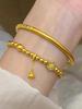 Six-Phase Lotus Seed Gold-Plated Bracelet 4mm Beads – Fortune Child Jewelry Collection