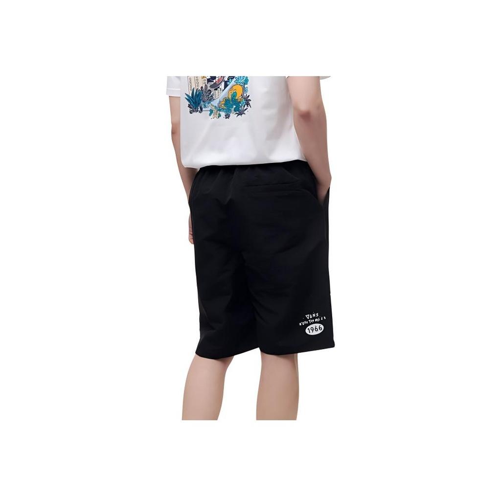 Vans Cartoon Logo Printed Elastic Fit Mid-Length Sports Casual Shorts Men shorts Black VN0A7TQWBLK