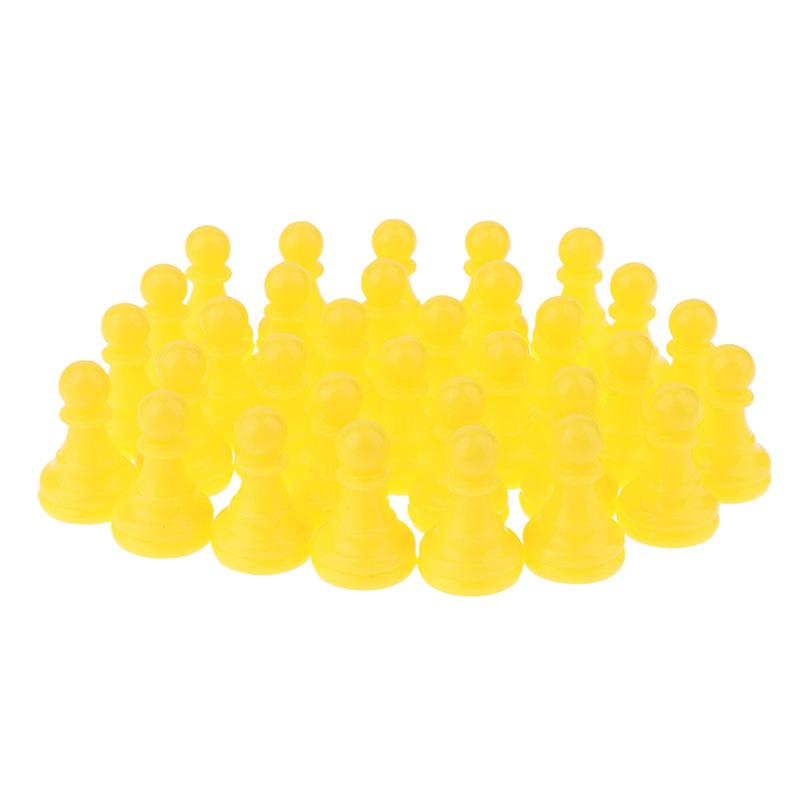 32Pcs 2.5*1.5Cm Chessman Plastic Pawns Checkers Pieces For Games Tabletop Markers Components
