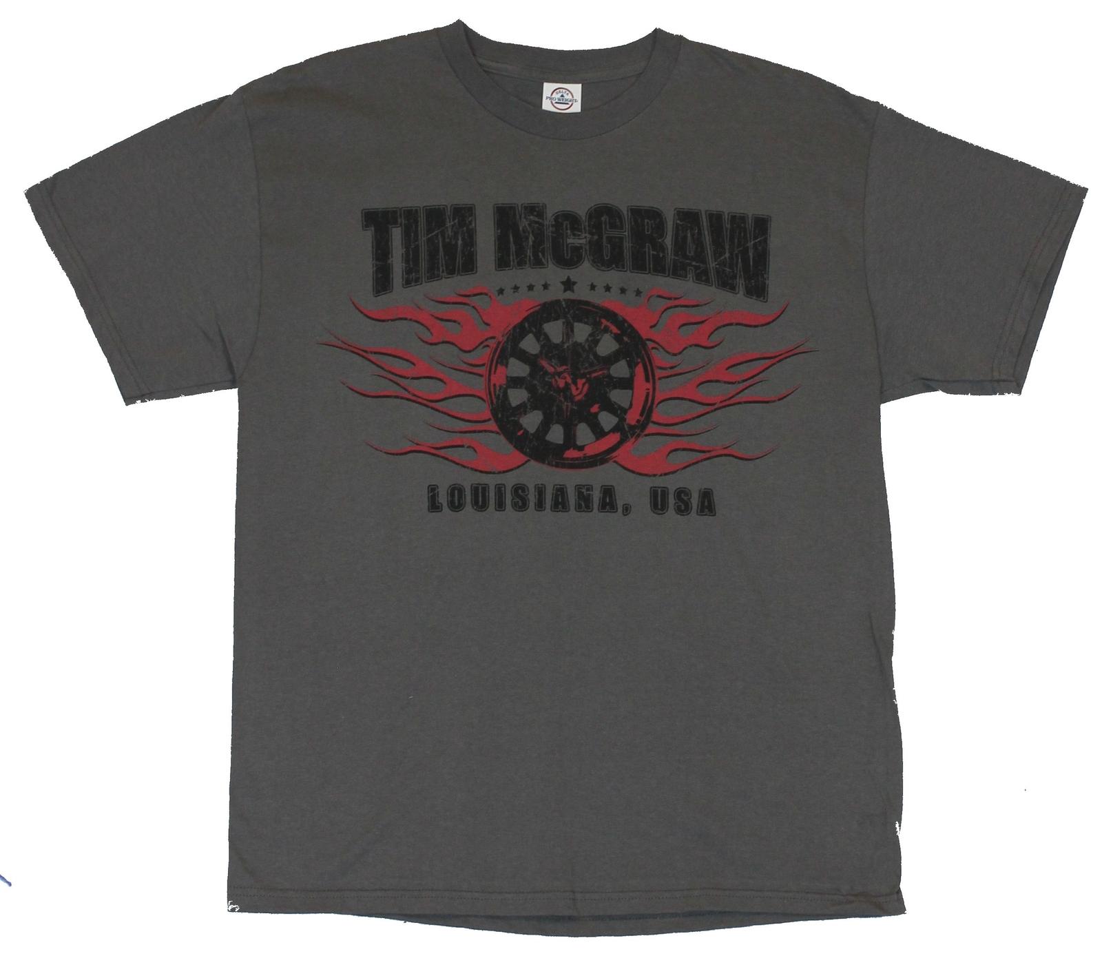 Tim McGraw Mens T Shirt - Louisana USA Pic [Apparel] S