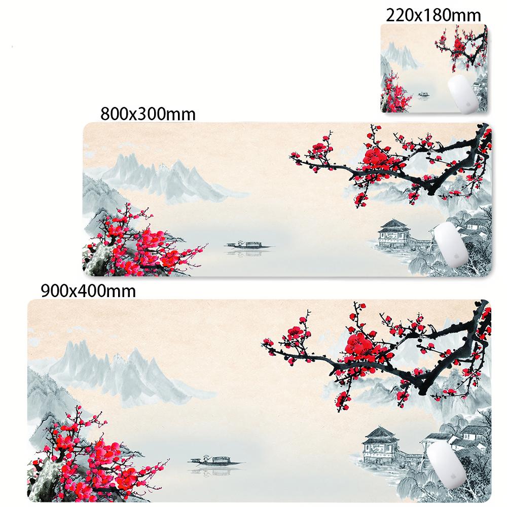 Sakura Scenery Mouse Pad Large AntiSlip Rubber Gaming Mousepad Durable Desk Mat Thick Seam Edge Suitable for Office and Gaming