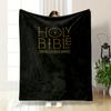 Holy Bible Print Blanket  Printed Blanket for Living Room Bed Couch Lunch Break Soft Cozy Blanket for Friend's Festival Gift