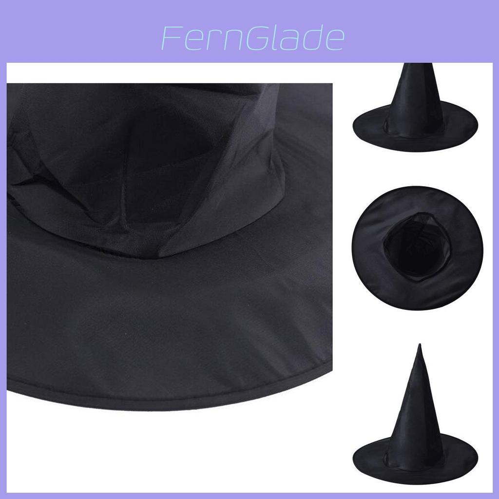 Black Oxford Cloth Wizard Hat For Halloween Costume Magical And Enchanting Witch Hat For Harry Potter Fans L)