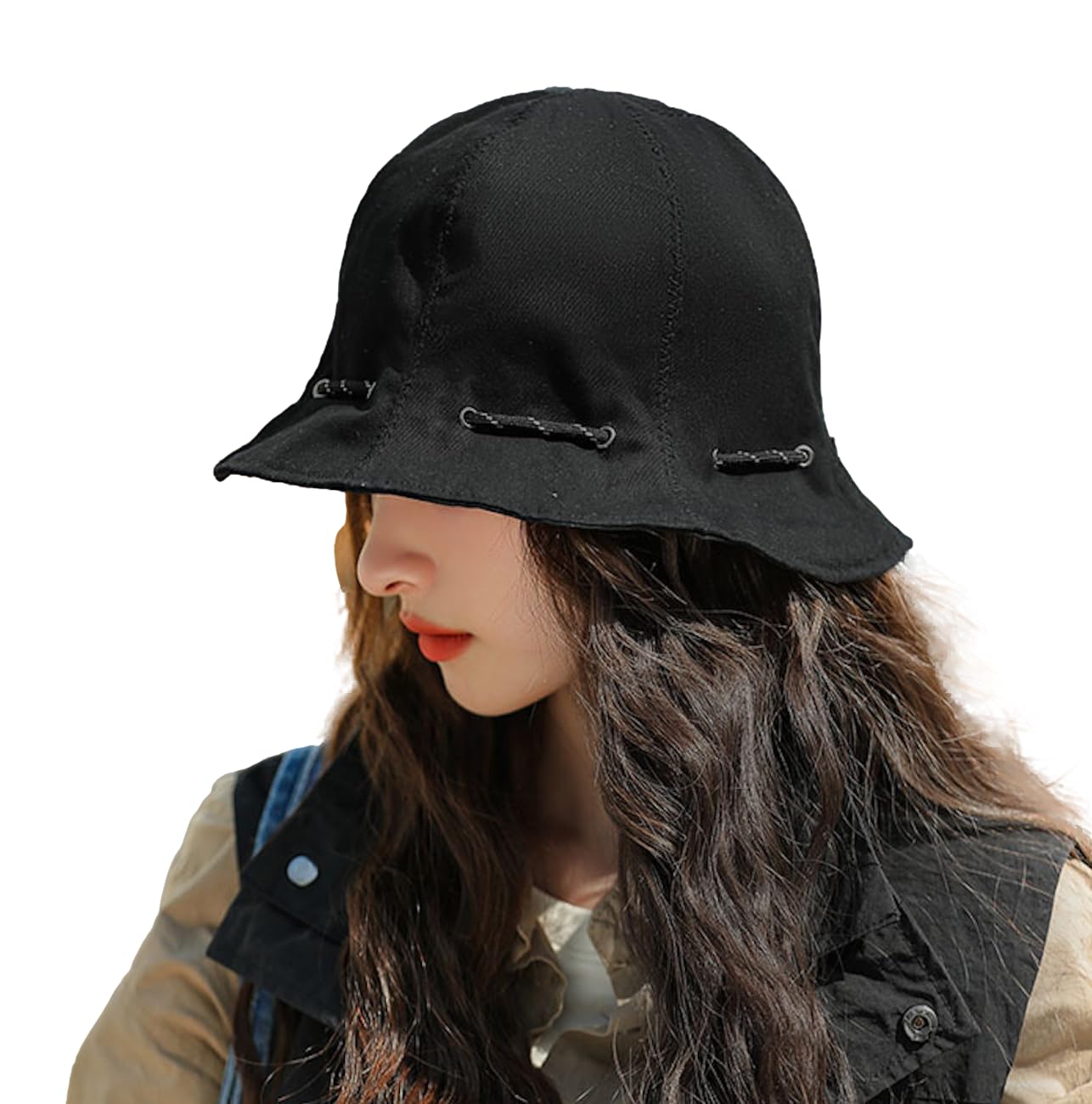 

Шляпа-тюльпан Кепка Шляпа Панама Солнцезащитная шляпа со шнурком Складная шляпа Милая Кемпинг Прогулка Прогулочная Модная Вождение Повседневная шляпа Защита от солнца Мягкая шляпа