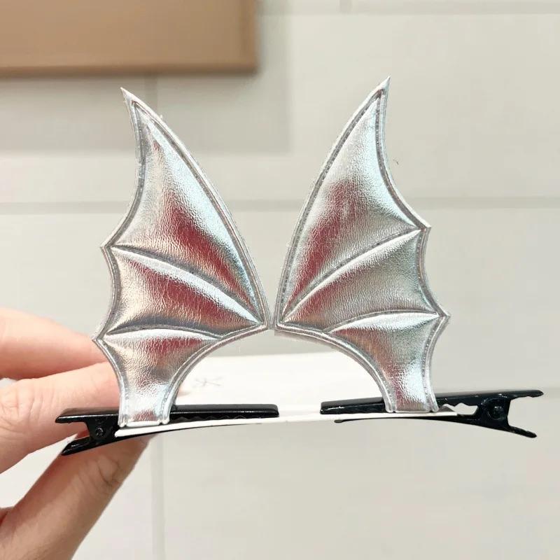 Nueva Horquilla de Halloween Alas de Murciélago de Cuero Halloween Fiesta Disfraz Tocado