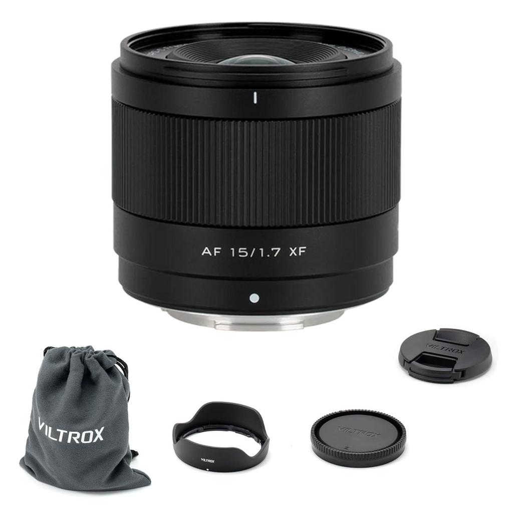 Viltrox 15mm Ultra Autofocus XF Lens for Fujifilm and F1.7 APS-C Wide-Angle X-Mount Cameras X-A7, X-E4, X-H1, X-Pro3, X-S10, X-T2, X-T3, X-T4, X-T30,