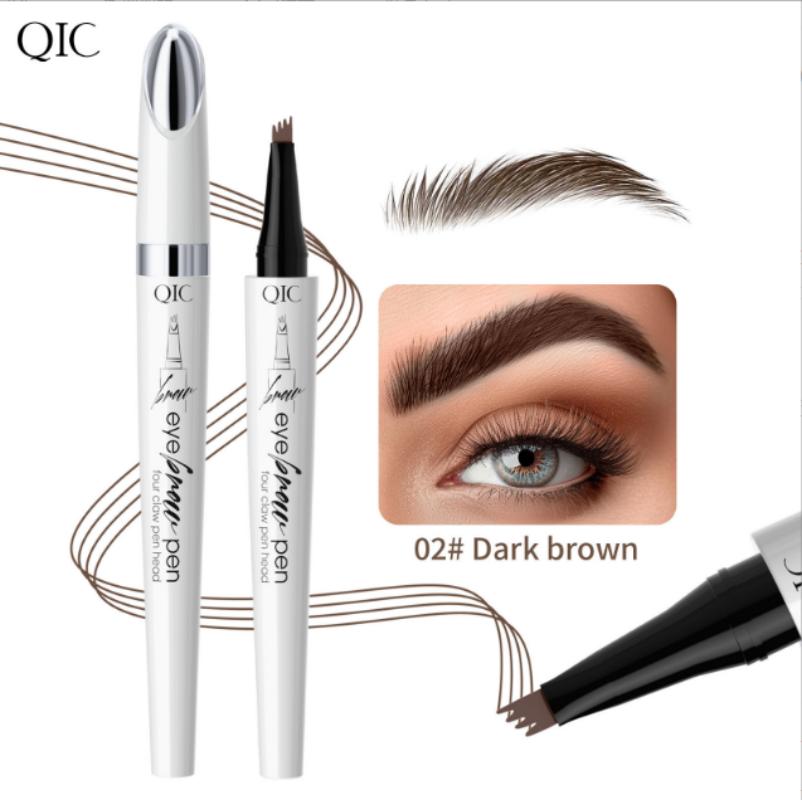 4 Headed Waterproof Eyebrow Pencil Smudge-Proof Long-Lasting Brow Pen for Precise Shaping Natural Look Women Eyebrow