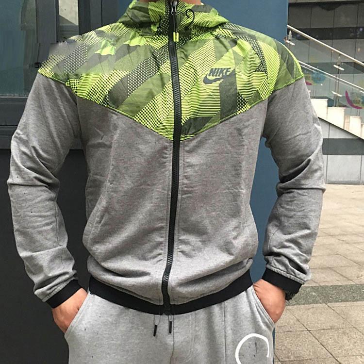 Nike Hooded Knit Straight Long Sleeve Sweatshirt Men sweatshirt Gray 687427-091