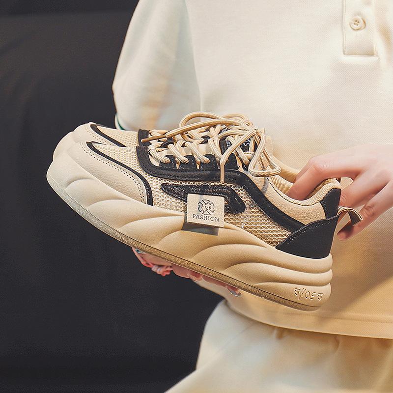 

Летняя белая обувь Новые Инс Студенческие увеличивающие рост Дышащая сетка Спортивные кеды Повседневные 35