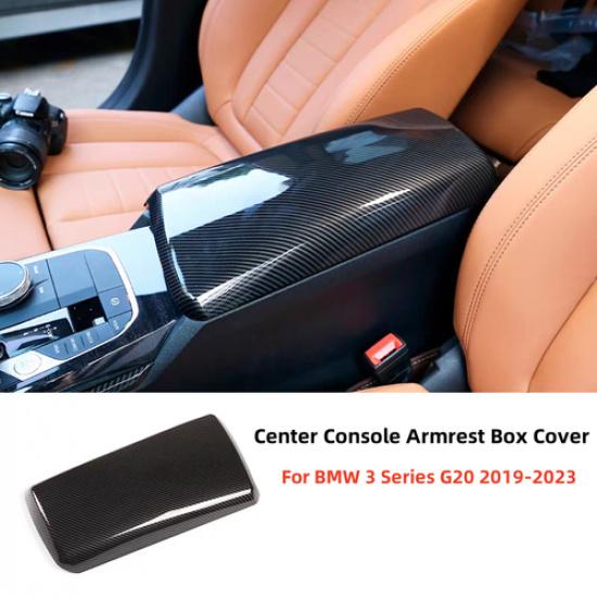For BMW 3 Series G20 320i 330i Carbon Fiber Interior Central Armrest Box Panel