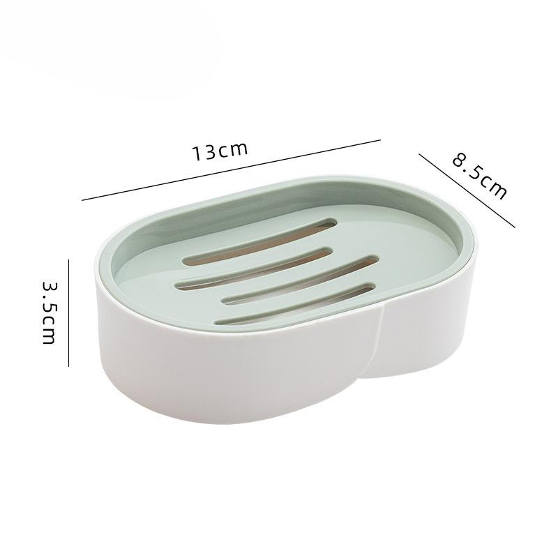 

Household Bathroom Soap Storage Rack Plastic Draining Soap Box No Water Accumulation on The CountertopSoap Rack, Soap Tray зелений