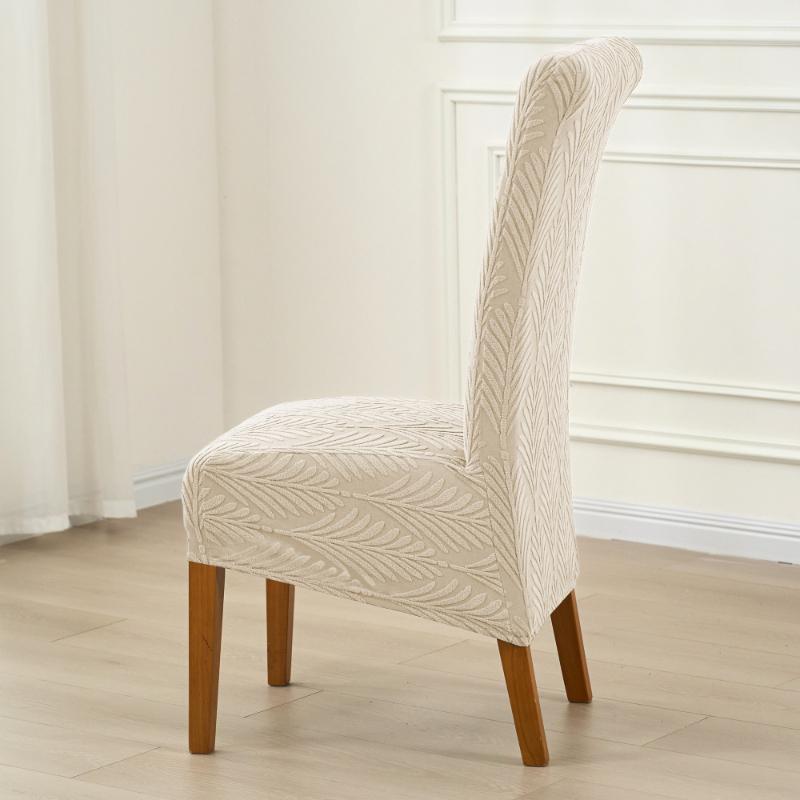 1/2 Stück Jacquard Stuhlbezüge Elastische Lange Rückenlehne Esszimmerstuhlbezug Hochzeitssitzbezug Möbel Staubschutz für Zuhause Bankett
