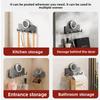 Non Perforated Suction Cup Hook Bathroom with Strong Load-bearing Capacity Wall Mounted Towel Hook Row of Storage Racks