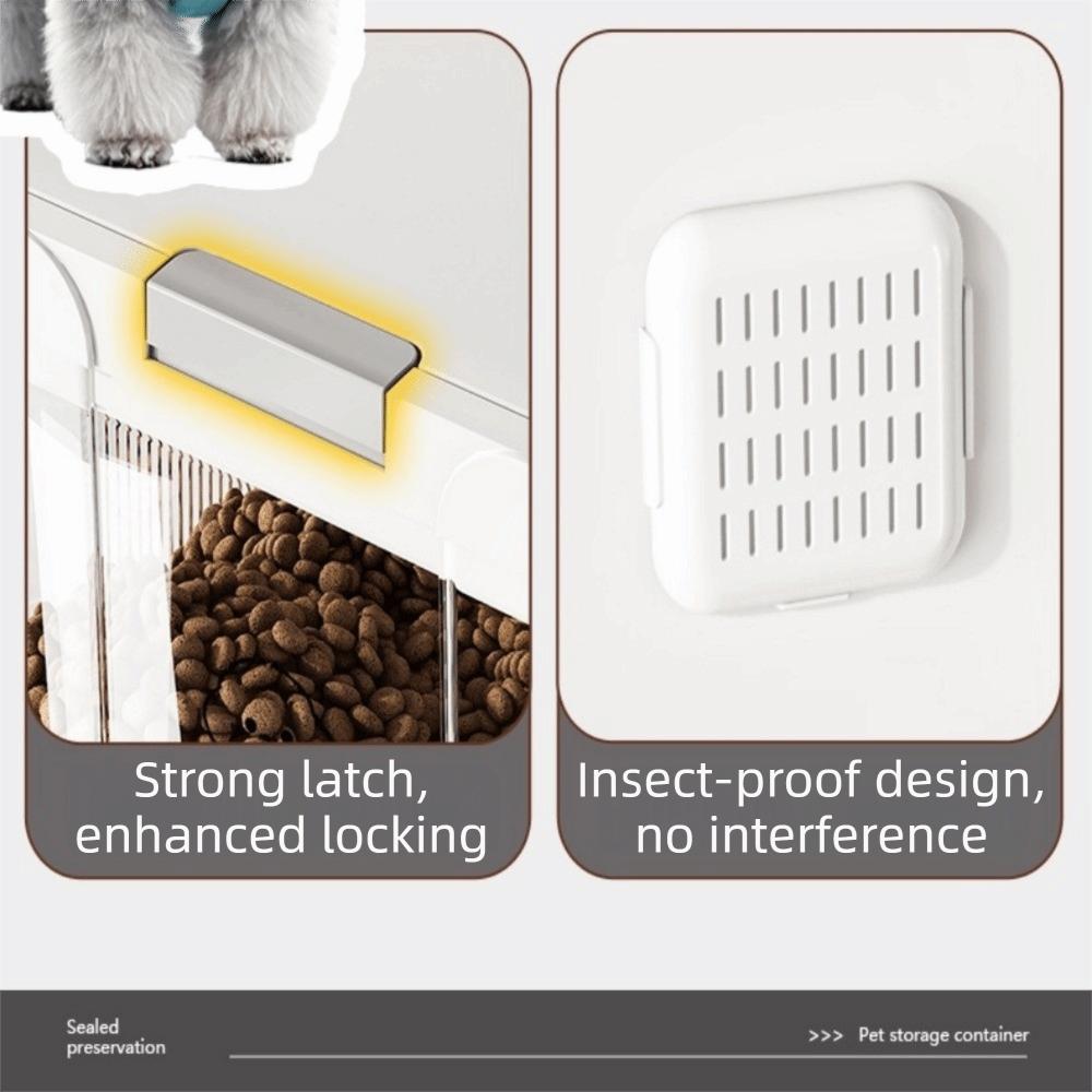 Large Capacity Pet Food Storage Container Transparent Food Storage Bucket  Grain Storage