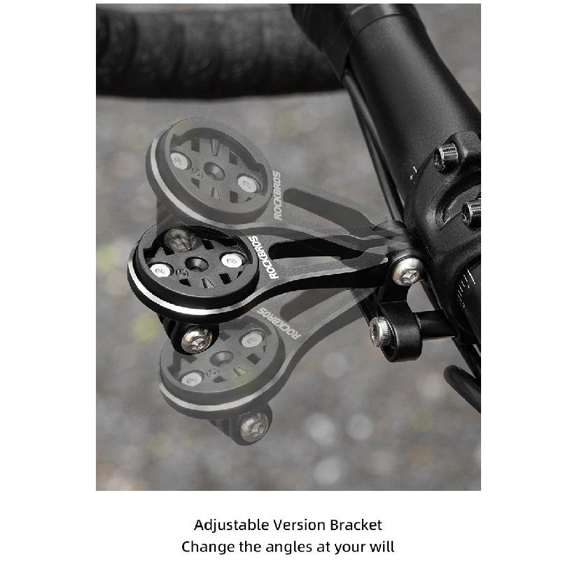 ROCKBROS Bicycle Computer Holder Bracket IGPSPORT Garmin Wahoo Computer Lightweight Aluminum Alloy Bracket Stem Adjustable Mount