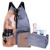 Nova Bolsa de Praia de Rede com Cordão para Mãe e Filho - Inclui Bolsa Impermeável, Mochila para Praia e Academia