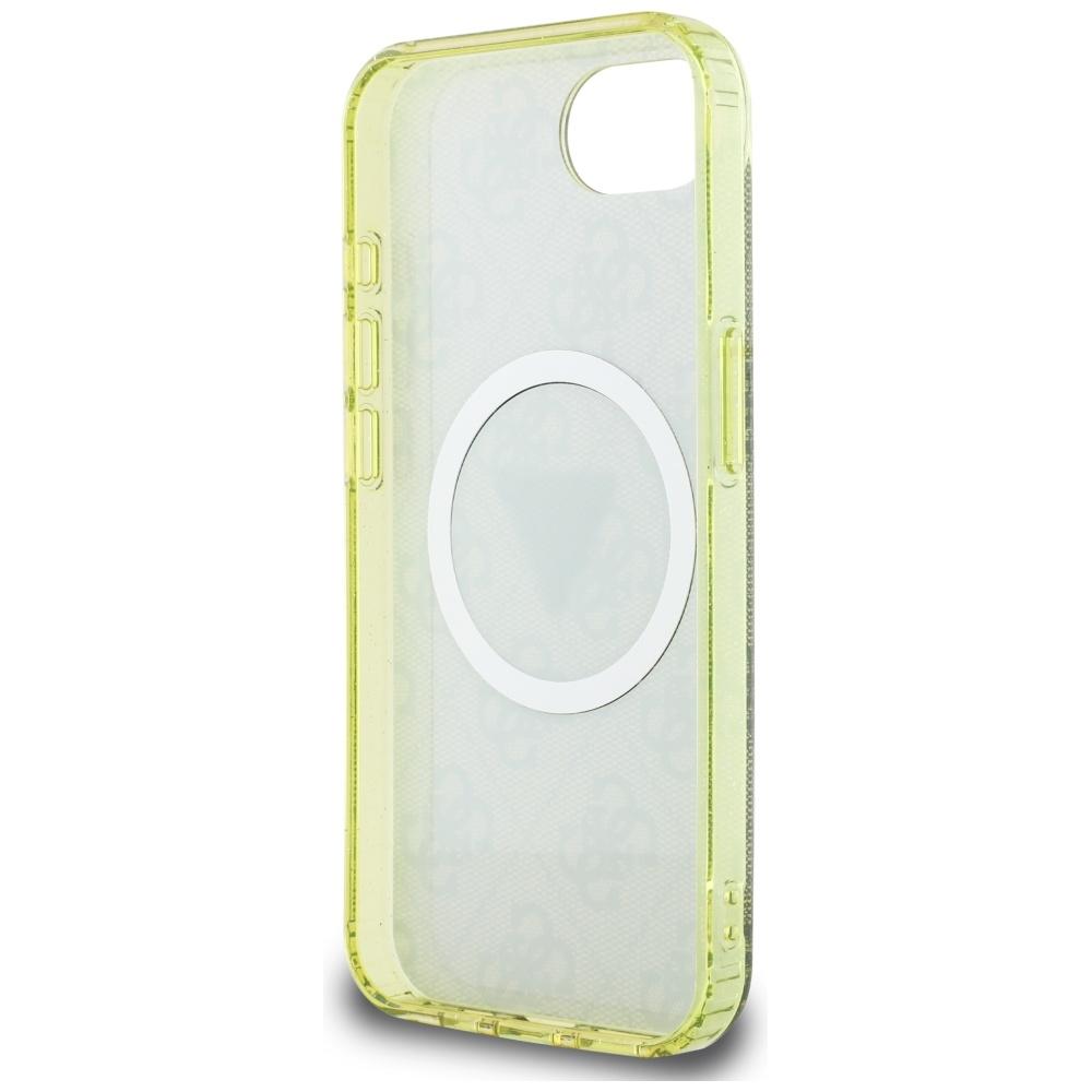 Etui Guess Iml Metal Glitter 4G Circle   Triangle Magsafe Do Iphone 16E Brązowy