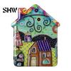Vintage House Magnet Refrigerator Magnet, Colorful Fairy Tale Town Metal Cabinet Magnets Fridge Magnetic Kitchen Decoration Accessories Miniature Home