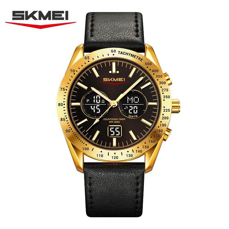 SKMEI 2503 Reloj Hombre New Luxury Business Men's Sports Digital Watch Dual Display Waterproof Electronic Multifunctional Clock