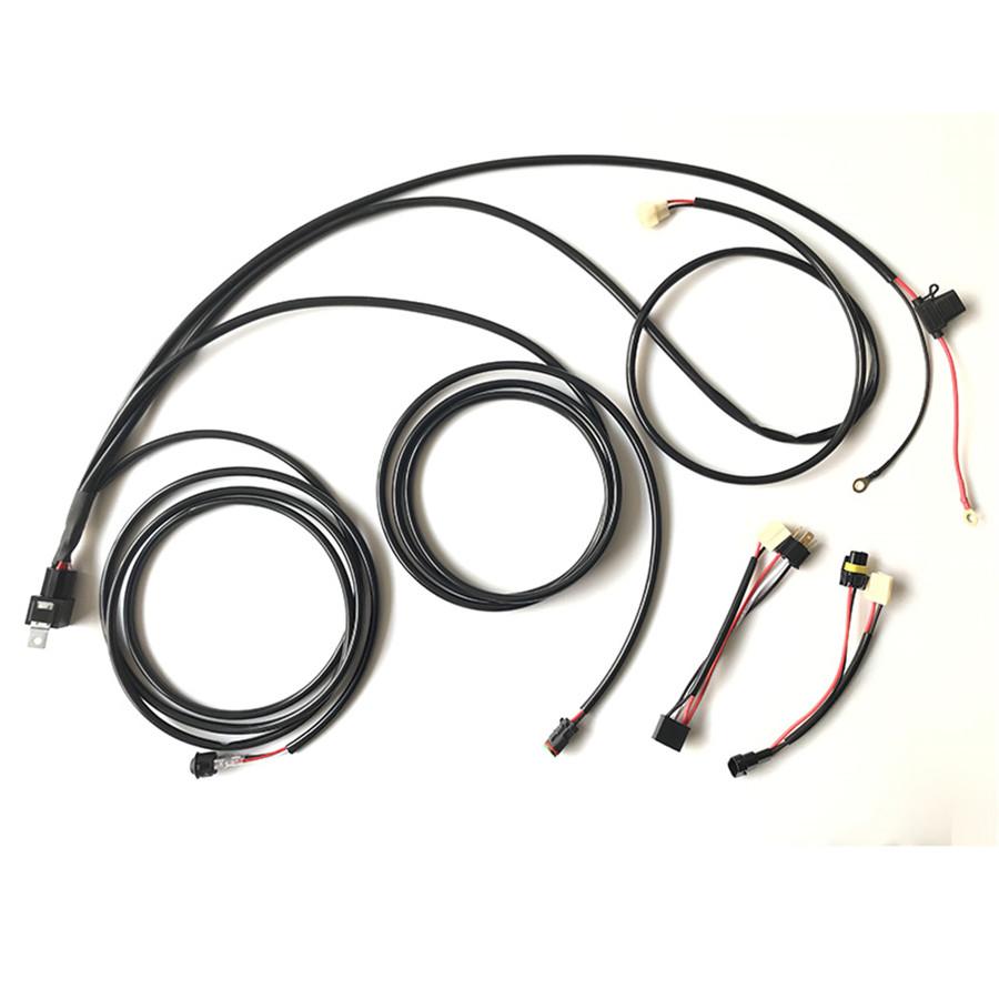 

Professional 12V Single Car LED Light Bar Wiring Loom Harness Hi/Lo Beam 9005 H4