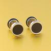 Korean Style Black Enamel Titanium Steel Stud Earrings